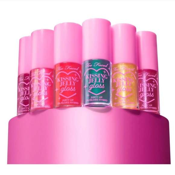 TOO FACED Kissing Jelly Gloss Juicy Lip Oil in ‘SOUR WATERMELON’ - .15 f… - Picture 4 of 8